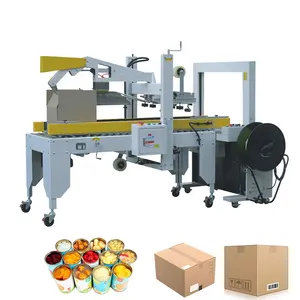 Snack Boxing Machines Packaging Machinery Industry Equipment Tape Top Bottom Cartons Sealing Machine For Small Business