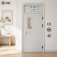 Porte coupe-feu en acier avec panneau de vision, certifiée UL10c/EN, 30/60/90 minutes, pour bâtiment commercial