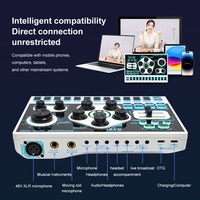 Promotion Exceptionnelle SX91 Promotion Enregistrement Studio Musical Interface Audio Carte Son Ensemble Microphone avec Casque Lumière LED Type C XLR