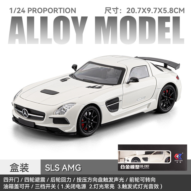 Mercedes-Benz SLS à l'échelle 1:24-Blanc