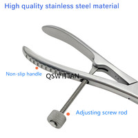 Forceps de réduction à phalanges dentées en acier inoxydable, autoclavables, forceps de maintien osseux, instruments d'orthopédie vétérinaire