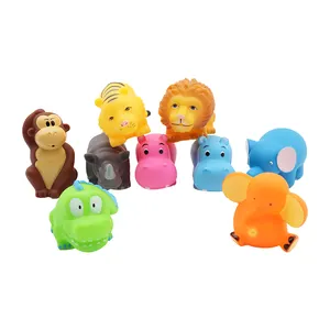 Распродажа от производителя Brinquedos, резиновые животные из ПВХ, пластиковые синие игрушки в виде бегемота для купания в душе, игрушки для детей