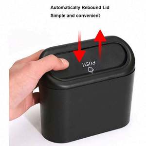 Cubo de Basura Colgante para Coche, Caja de Almacenamiento, Contenedor de Basura para Vehículo, Accesorios Interiores para Auto, Cubo de Basura Cuadrado con Sistema de Presión - Product Image 5