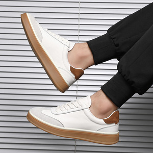 Chaussures décontractées classiques de prestige en cuir de vachette première couche, légères, à lacets, pour le quotidien et le style urbain - Product Image 3