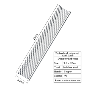 Il pettine curvo dei denti di bellezza dell'animale domestico è leggero e resistente. Estetiste per animali domestici tagliano i cani e si pettinano i capelli estetista professionale - Product Image 4