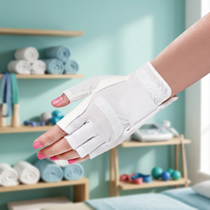 Gants de golf demi-doigts respirants toutes saisons personnalisés pour hommes et femmes, en microfibre avec fermeture auto-agrippante, pour la main gauche/droite, cyclisme - Product Image 4