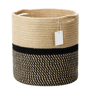 Home Storage Rope Plant Basket Modern Woven Rope Plant Basket Home Decor Basket Plant Basket With Handles