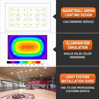 Luces LED para canchas de baloncesto, iluminación interior sin sombras para salas de bádminton, luces de alta luminosidad antideslumbrantes para canchas de baloncesto