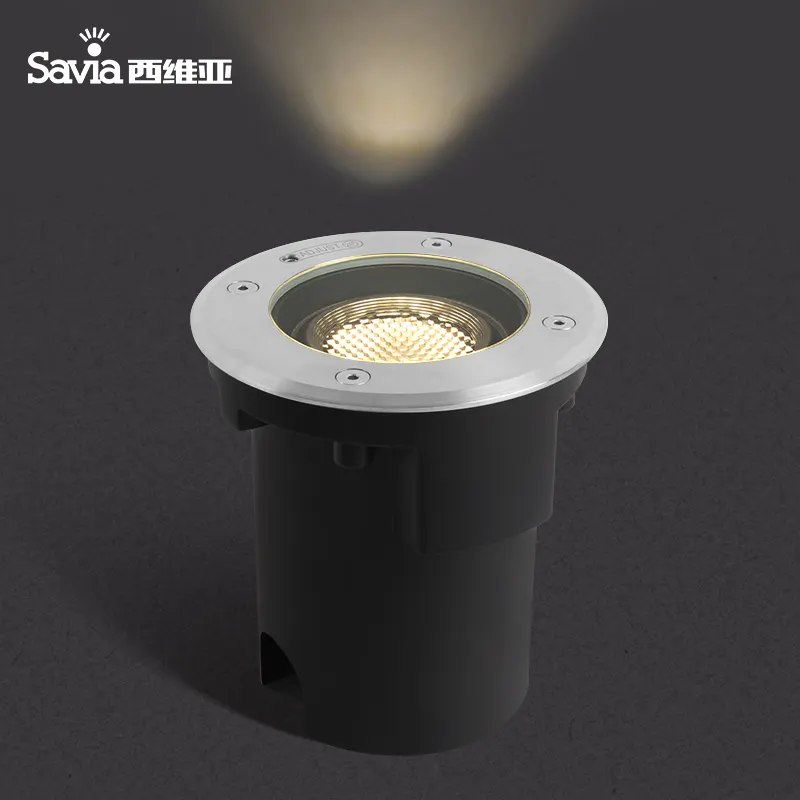 Savia 316 स्टेनलेस स्टील 32w Inground एलईडी प्रकाश समायोज्य Recessed निविड़ अंधकार दफन उद्यान/लॉन दीपक और भूमिगत प्रकाश