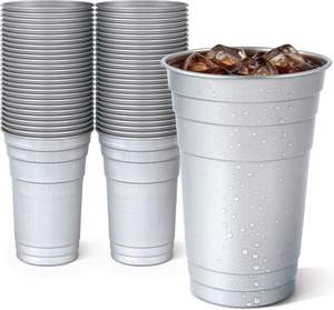 Gobelets en aluminium recyclé personnalisés pour fêtes, tasses à café et mugs à bière en métal - Product Image 1