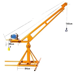 Grúa de Elevación de 300 kg con Cabrestante Eléctrico Manual, Grúa Giratoria Portátil Ligera para Techos y Balcones - Product Image 3
