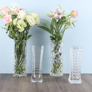 Vaso de vidro engrossado colorido 11.7 polegadas, vaso para sala de jantar, escritório interno, vaso de flores