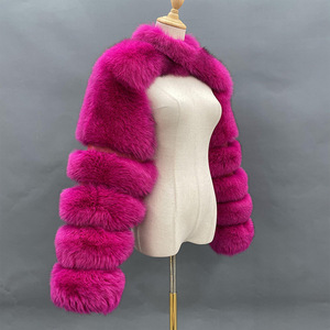 Manteau en <span class=keywords><strong>fausse</strong></span> <span class=keywords><strong>fourrure</strong></span> de renard élégant et décontracté pour femme, collection automne-hiver, haut court à manches longues, sexy, de haute qualité, en promotion - Product Image 3