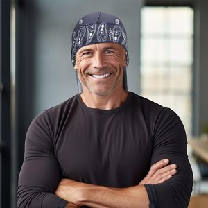 Durag in Seta Paisley Unisex all'Ingrosso, Copricapo in Raso Stile Pirata con Coda Lunga, Foulard per Capelli, Bandane per Uomini e Donne - Product Image 5
