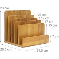 Organizador de Archivos de Bambú Personalizado, Tipo Escritorio, Multicapa, Caja de Almacenamiento para Clasificación de Archivos, Estante para Clasificar Sobres