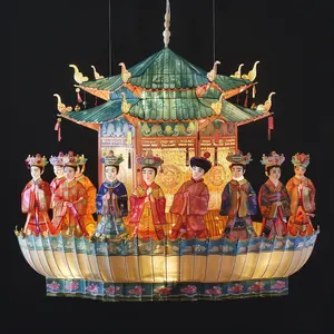 India Dargah Festival luces al aire libre figuras arquitectónicas al aire libre Buda luces de flores 3D