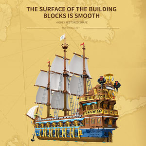 Sunshine Royal Fleet Ship Model Construction Toy Adult Pirate Ship Voiliers Kit de blocs de construction avec blocs Ensemble de briques - Product Image 6