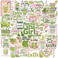 Pack d'autocollants découpés mignons Summer Fresh Matcha Girl pour agenda, journal, scrapbook, ordinateur portable, bagages et loisirs créatifs