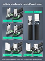 Cable de Silicona Tipo-C/Micro-USB con Doble Conector en Ángulo para Teléfonos/Tabletas Android y Cámaras para Auto - Carga 2A y Transferencia de Datos