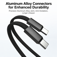 Câble USB-C vers USB-C 60W PD à charge rapide, tressé en nylon, pour synchronisation de données, 25cm 1M 2M, pour iPhone 15 16 17 18, ordinateurs portables et tablettes