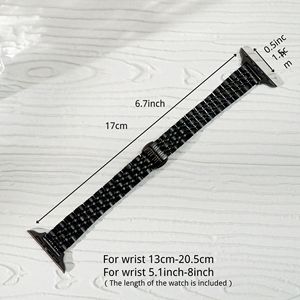 Correa de reloj Upro Seven Bead Slim Luxury para mujer, compatible con Apple Watch Series 9, 8, 7, 40mm, 41mm, 44mm, 45mm, color Starlight Rose Gold. - Product Image 2