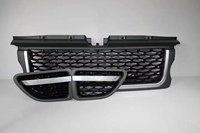 Cache-Vent Latéral de Grille de Pare-Chocs Avant Noir Argent Compatible Land Rover Range Rover Sport 2010-2013 L320