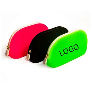 Custom Candy Color Beauty Cosmetic Silicone Bag Cosmetics Zipper Shell-shaped <b>Make</b> <b>up</b> <b>Pouch</b> Bag - Product Image 1