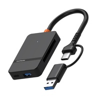 Lector de tarjetas expansor OTG multifunción USB3.0/tipo C, nuevo lector de tarjetas SD/TF/CF/MS para ordenadores portátiles, dispositivos móviles