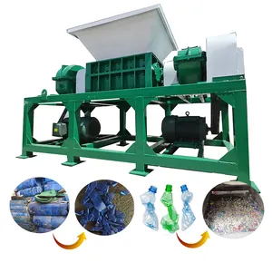 Two-axis plastic shredder for plastic waste plastic bottle shredder machine