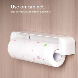 Porte-serviettes en papier de cuisine de style français, durable, sans perçage, magnétique, stable, robuste, ABS, chargement facile pour le réfrigérateur, le mur, sous l'<span class=keywords><strong>armoire</strong></span> - Product Image 4