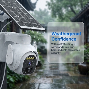 Cámara de Seguridad PTZ Solar Wifi de 3MP Directo de Fábrica, Larga Duración de Batería 350 °   Rotación IP66 a prueba de agua con aplicación Tuya - Product Image 2