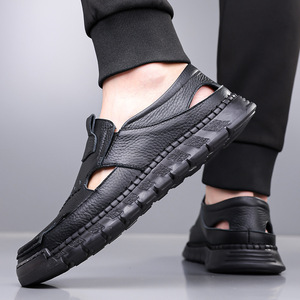 Sandalias Casuales de Verano para Hombre, de Piel Genuina, Cerradas, Transpirables, con Suela de EVA - Product Image 3