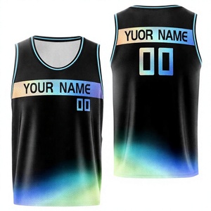 Camiseta de Baloncesto Personalizada sin Mangas, Sublimada, 100% Poliéster, Antibacteriana, con Nombre y Número del Equipo Impresos - Product Image 1