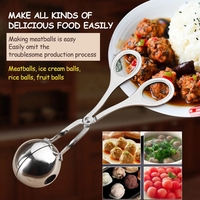 Sendok Pembuat Bakso, Sendok Dapur DIY Pegangan Panjang Alat Pembuat Sendok