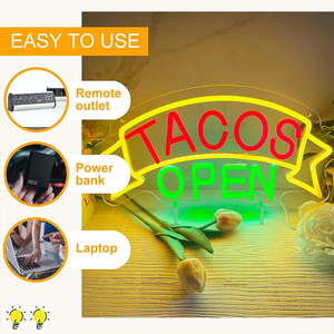 Letreros de Neón Personalizados con la Palabra '<span class=keywords><strong>Tacos</strong></span>', Letreros LED de Neón para Restaurantes Mexicanos, Regalos de Bienvenida para Cafeterías y Restaurantes, Regalos para Amantes de los <span class=keywords><strong>Tacos</strong></span> - Product Image 4
