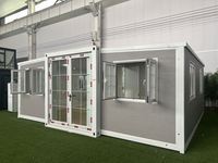 Boîte de rangement modulaire préfabriquée en acier et panneaux sandwich de 20 pieds