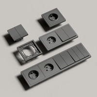 Prise murale intégrative BENDI à combinaison libre, 2 prises, norme européenne, allemande, russe, panneau PC ignifuge modulaire, 16A 250V