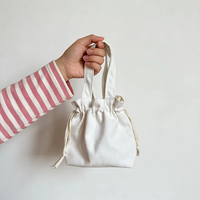 Sac fourre-tout en toile réutilisable écologique personnalisé avec logo, grande capacité, couleur unie, en coton, avec cordon de serrage, idéal pour les cadeaux (vente en gros)