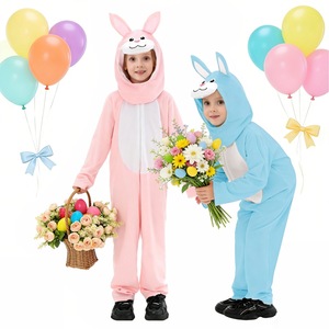 Disfraz de conejito de Pascua para niños, traje de conejo azul y rosa, ropa para actuaciones infantiles, traje de fiesta, Festival de Primavera - Product Image 1