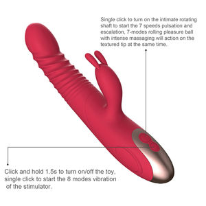 SacKnove <span class=keywords><strong>Adult</strong></span> Female Lesben Teleskop heizung Sexy Spielzeug Silikon Massage G-Punkt Dildo Zunge G-Punkt Kaninchen <span class=keywords><strong>Vibrator</strong></span> Für Frauen - Product Image 5
