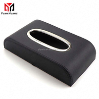 Caja de pañuelos de cuero universal, dispensador de servilletas para hotel, caja de pañuelos de cuero para coche TH15
