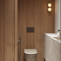Paneles de Pared Decorativos Modernos para el Hogar, de Espuma de PVC SPC, Resistentes al Fuego, Revestimiento de Madera Laminada