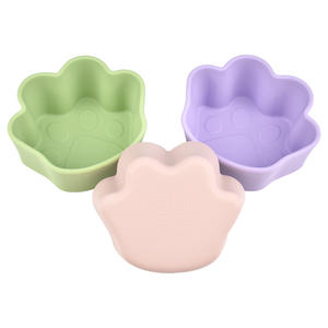 Assiette et bol mignons pour bébé en silicone de qualité alimentaire pour l'alimentation et l'allaitement des tout-petits - Product Image 6