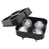 Amazon Supplier Silicone Ice Cube Maker Ball Mold Silicone 4 Sphere Ice Ball Maker for Whisky Wine Beer