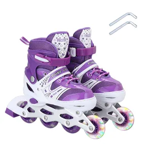 Patins de gelo rolo skate ski blade 3mm inoxidável ajustável crianças para meninas crianças