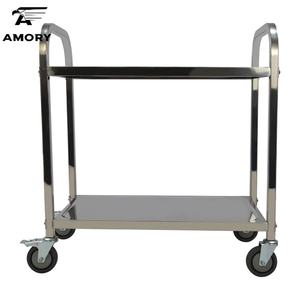 120 किलोग्राम क्षमता 201 स्टेनलेस स्टील प्लेटफॉर्म फूड ट्रॉली होटल रसोई रसोई कैंटीन ST120R-T2-D - Product Image 3