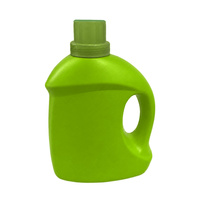 2 bouteilles en plastique HDPE carrées mates pour produits chimiques liquides, avec poignée latérale ergonomique, couleur personnalisée, conteneur vide