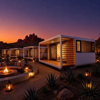Casa Contenedor Modular de Acero Moderna, Cabaña Portátil Tipo Apple Pod, Ensamblaje Rápido, Edificio Temporal Exterior, Almacén Comercial