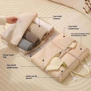 Sac de rangement pour bagages multi-poches, grande capacité, sacs à main suspendus pour voyage, pochette pour vêtements - Product Image 6