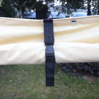 Bâche transparente 400 g/m² avec porte zippée et sangles de fixation, toile imperméable et coupe-vent pour pergola de jardin